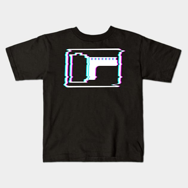 35mm Film Photography Vaporwave Aesthetic Glitch Art Kids T-Shirt by Huhnerdieb Apparel